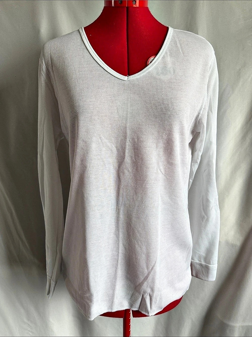 Fruit of the Loom White Long Sleeve Top Size 1X Like New